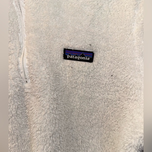 Patagonia Women's White Fleece Sweater Los Gatos 1/4-Zip Fleece Size Large - Picture 2 of 6